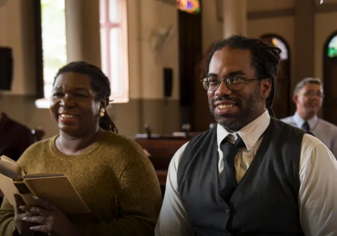 Noirs américains à l'église 